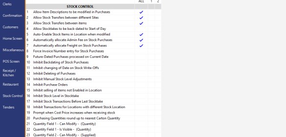 Stock Control Management